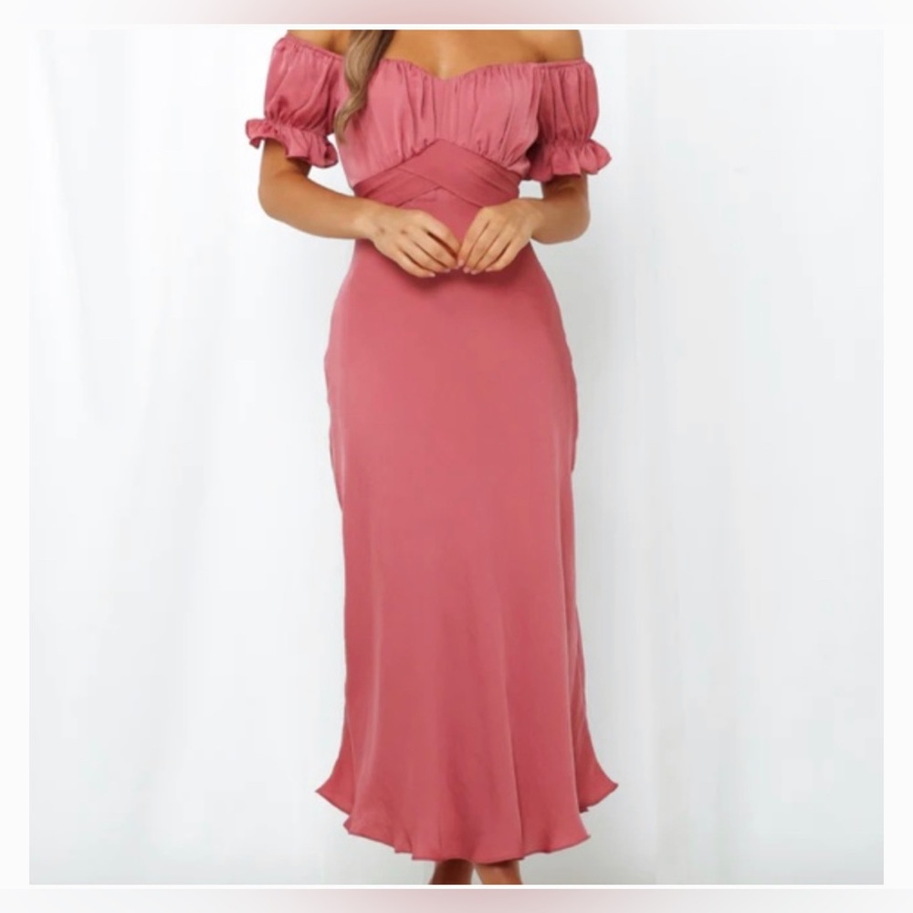 Hello Molly Sky Child Dress In Rose Size Small